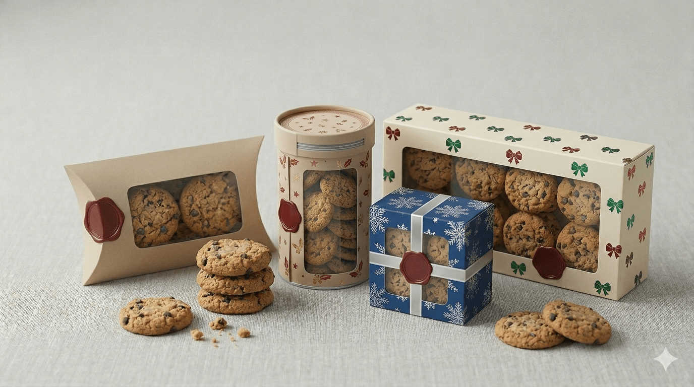 seasonal designs cookies packaging